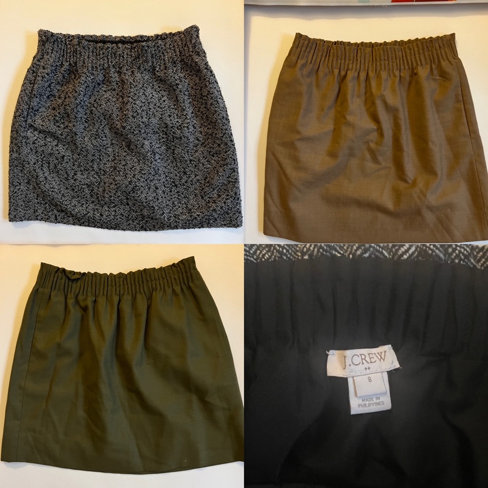 Lot of 3 J. Crew Paper Bag Skirts